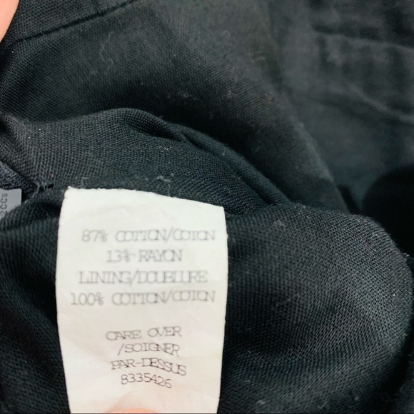 Vtg Crochet knit black A-line mini skirt floral ribbon trim women’s size 8 - Picture 8 of 8